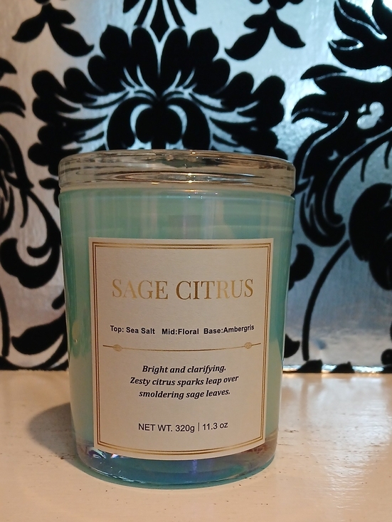 Other - Sage Citrus Wooden Wick Candle W/ Gift Box